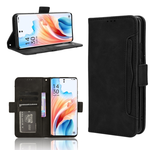 

For OPPO A2 Pro 5G Skin Feel Calf Texture Card Slots Leather Phone Case(Black)