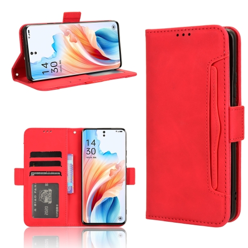 

For OPPO A2 Pro 5G Skin Feel Calf Texture Card Slots Leather Phone Case(Red)