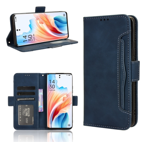 

For OPPO A2 Pro 5G Skin Feel Calf Texture Card Slots Leather Phone Case(Blue)