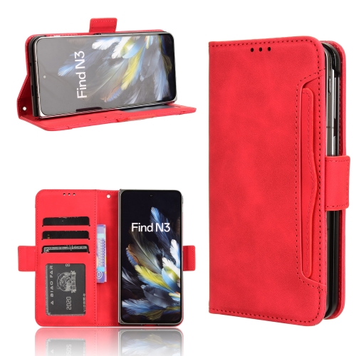 

For OPPO Find N3 / OnePlus Open Skin Feel Calf Texture Card Slots Leather Phone Case(Red)
