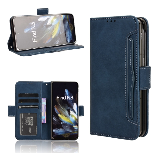 

For OPPO Find N3 / OnePlus Open Skin Feel Calf Texture Card Slots Leather Phone Case(Blue)