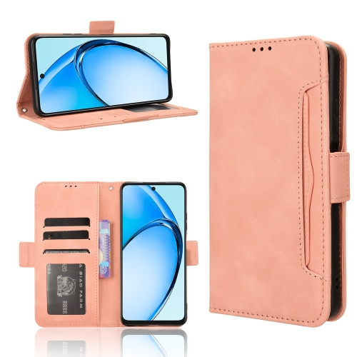 

For OPPO A60 4G Skin Feel Calf Texture Card Slots Leather Phone Case(Pink)