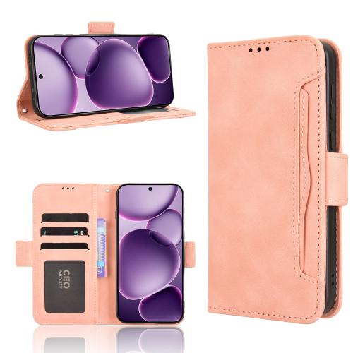 

For OPPO Find X8s+ 5G Skin Feel Calf Texture Card Slots Leather Phone Case(Pink)