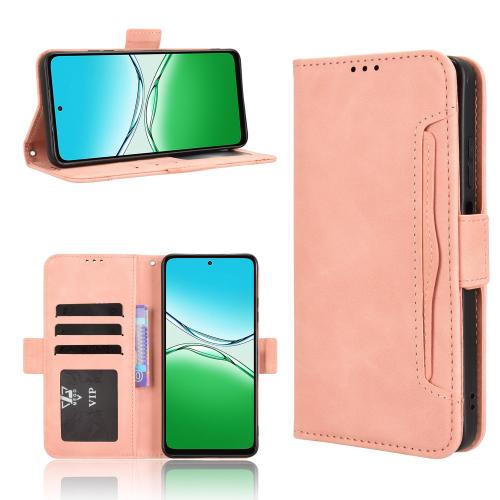 

For OPPO A5 4G / 5G Global Skin Feel Calf Texture Card Slots Leather Phone Case(Pink)