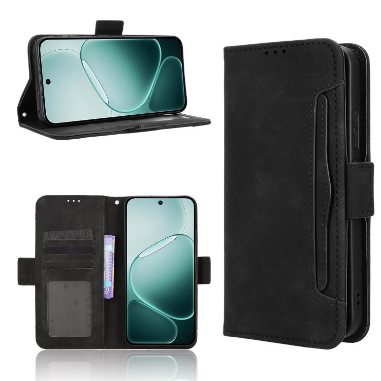 

For OPPO F31 Pro 5G Skin Feel Calf Texture Card Slots Leather Phone Case(Black)