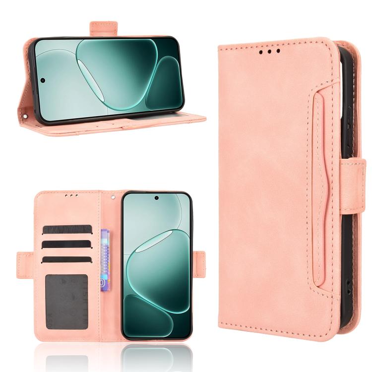 

For OPPO A6 Pro 4G / 5G Global / F31 5G Skin Feel Calf Texture Card Slots Leather Phone Case(Pink)