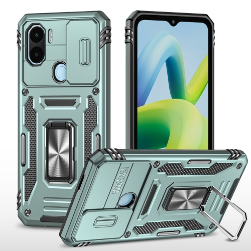 

For Xiaomi Redmi A1 Armor PC + TPU Camera Shield Phone Case(Alpine Green)
