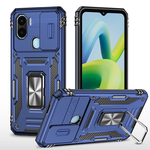 

For Xiaomi Redmi A1 Armor PC + TPU Camera Shield Phone Case(Navy Blue)
