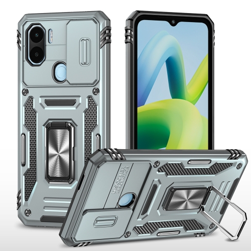 

For Xiaomi Redmi A1 Armor PC + TPU Camera Shield Phone Case(Grey)