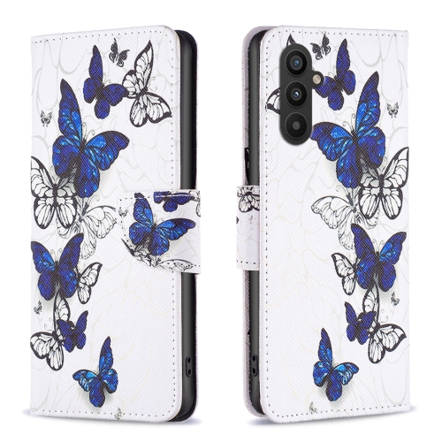 

For Samsung Galaxy A25 5G Colored Drawing Pattern Leather Phone Case(Butterflies)