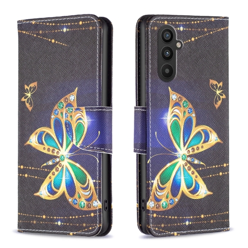 

For Samsung Galaxy A25 5G Colored Drawing Pattern Leather Phone Case(Big Butterfly)