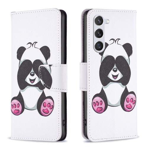 

For Samsung Galaxy S24 5G Colored Drawing Pattern Leather Phone Case(Panda)