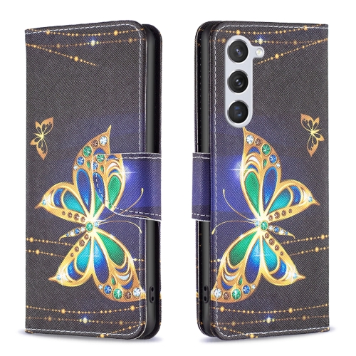 

For Samsung Galaxy S24 5G Colored Drawing Pattern Leather Phone Case(Big Butterfly)