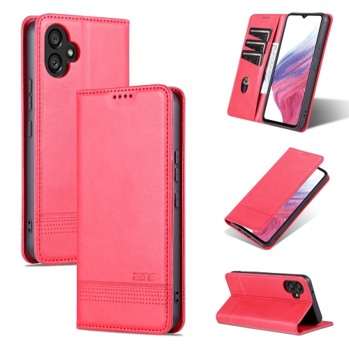 

For Samsung Galaxy A05 AZNS Magnetic Calf Texture Flip Leather Phone Case(Red)