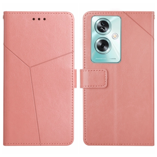 

For OPPO Reno11 F 5G/F25 Pro 5G Y-shaped Pattern Flip Leather Phone Case(Pink)