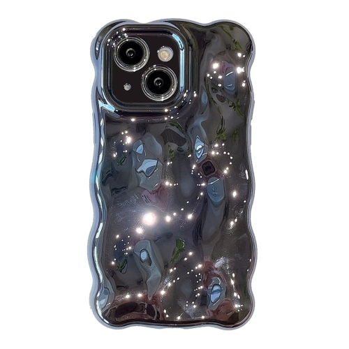 

For iPhone 14 Wave Bubbles TPU Phone Case(Painted Blue)