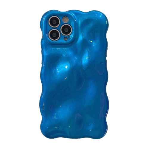 

For iPhone 14 Pro Wave Bubbles TPU Phone Case(Blue)