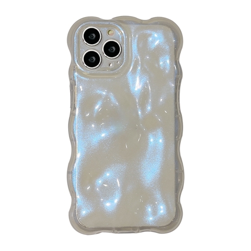 

For iPhone 14 Pro Max Wave Bubbles TPU Phone Case(Glitter Blue)