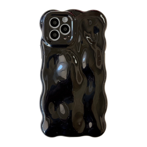 

For iPhone 14 Pro Max Wave Bubbles TPU Phone Case(Pearlescent Black)
