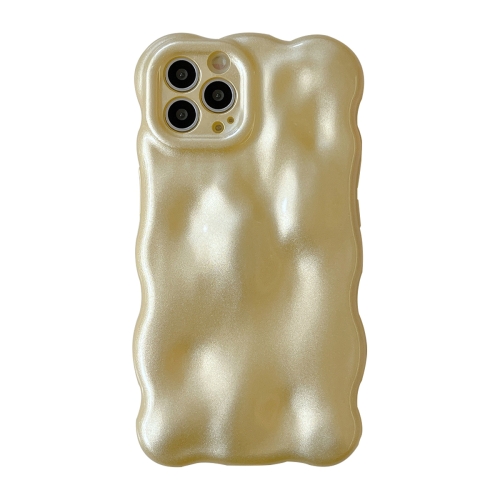 

For iPhone 13 Pro Max Wave Bubbles TPU Phone Case(Pearlescent Yellow)