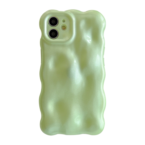 

For iPhone 12 Wave Bubbles TPU Phone Case(Green)