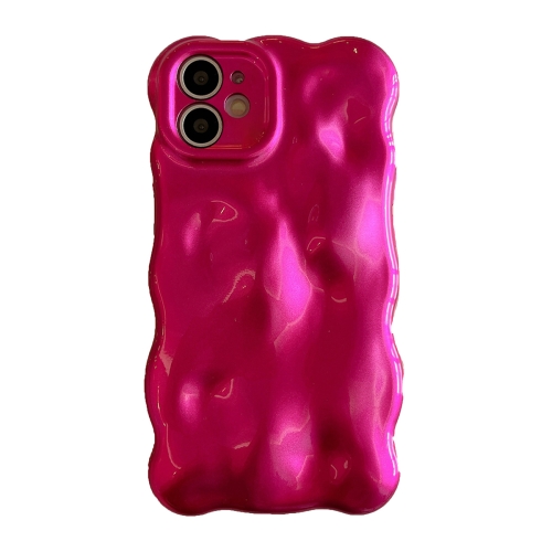 

For iPhone 12 Wave Bubbles TPU Phone Case(Red)