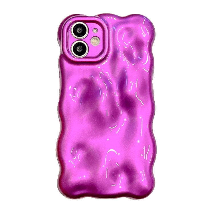 

For iPhone 12 Wave Bubbles TPU Phone Case(Purple)