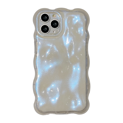 

For iPhone 12 Pro Wave Bubbles TPU Phone Case(Glitter Blue)