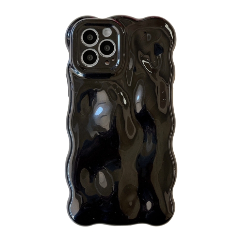 

For iPhone 12 Pro Wave Bubbles TPU Phone Case(Pearlescent Black)