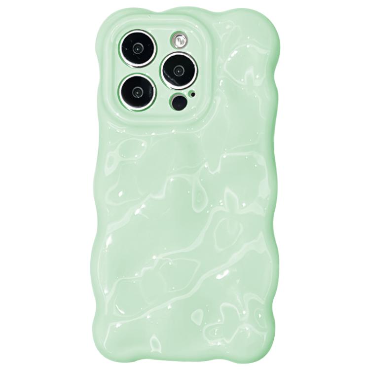 

For iPhone 12 Pro Max Wave Bubbles TPU Phone Case(Baby Green)