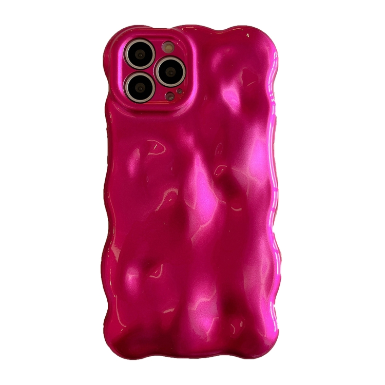 

For iPhone 12 Pro Max Wave Bubbles TPU Phone Case(Red)