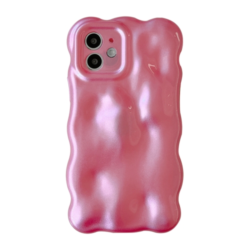 

For iPhone 11 Wave Bubbles TPU Phone Case(Pearlescent Pink)