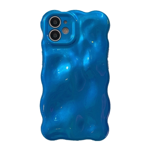 

For iPhone 11 Wave Bubbles TPU Phone Case(Blue)