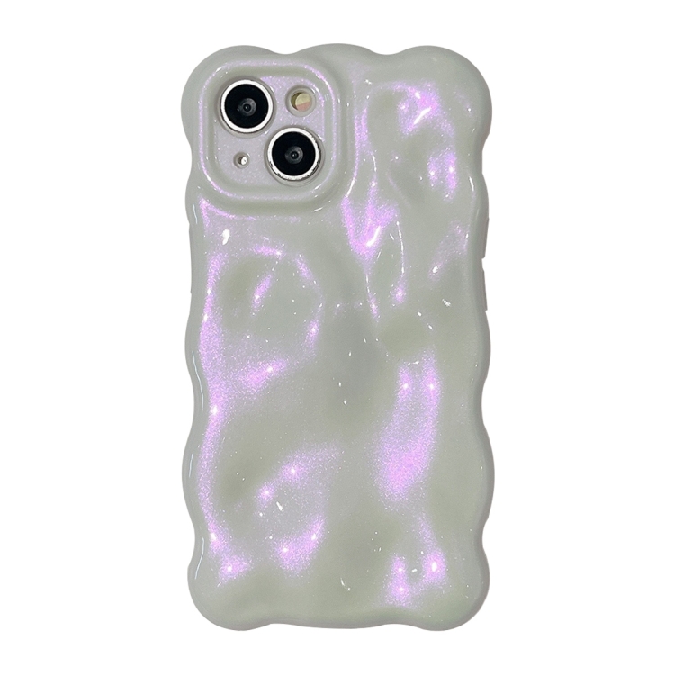 

For iPhone 15 Wave Bubbles TPU Phone Case(Glitter Pink)