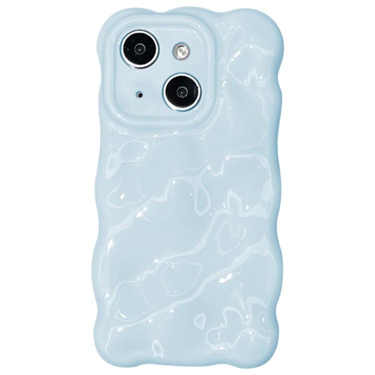 

For iPhone 15 Plus Wave Bubbles TPU Phone Case(Baby Blue)
