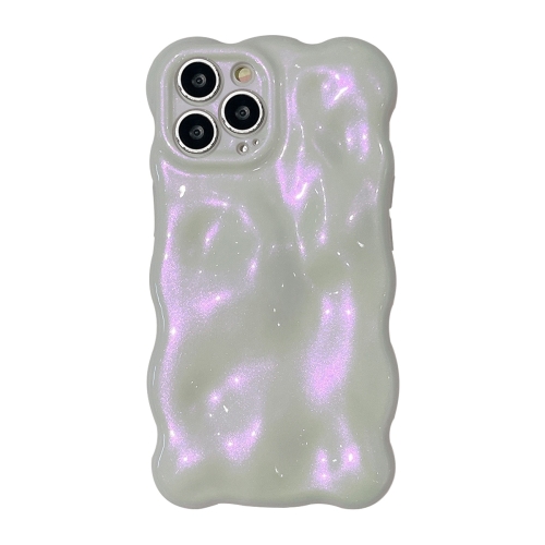 

For iPhone 15 Pro Wave Bubbles TPU Phone Case(Glitter Pink)
