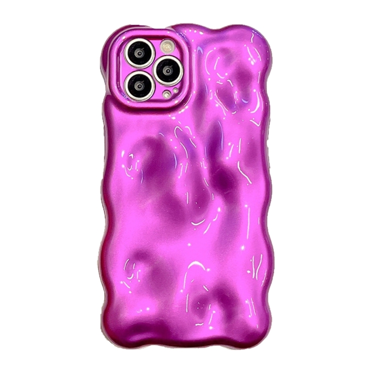 

For iPhone 15 Pro Wave Bubbles TPU Phone Case(Purple)