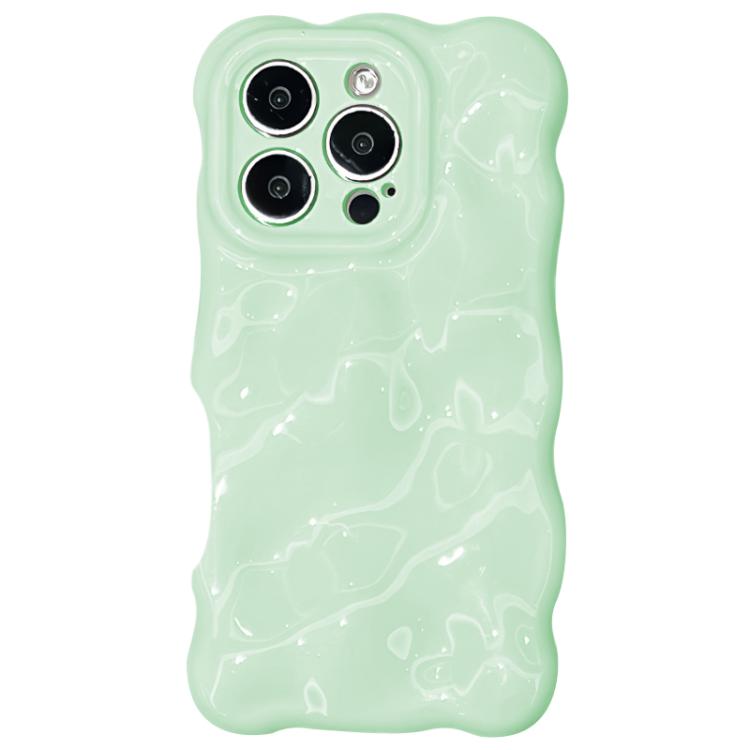 

For iPhone 16 Pro Max Wave Bubbles TPU Phone Case(Baby Green)