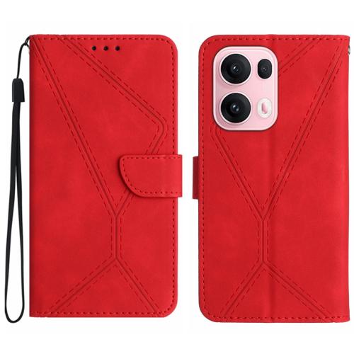 

For OPPO Reno13 Pro Global Stitching Embossed Leather Phone Case(Red)