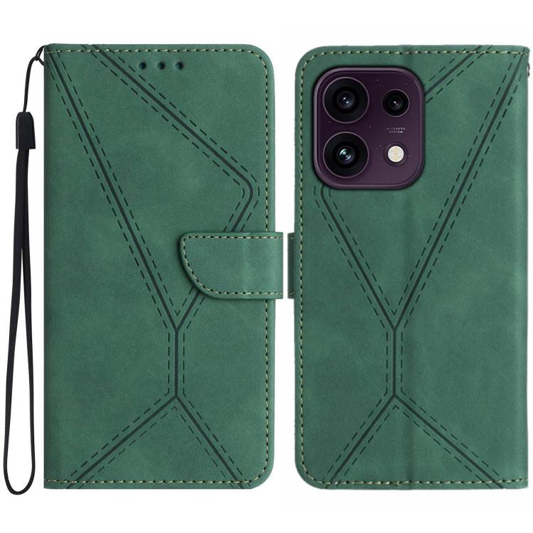For OPPO Reno16 / Reno16 Pro 5G Global Stitching Embossed Leather Phone Case(Green)