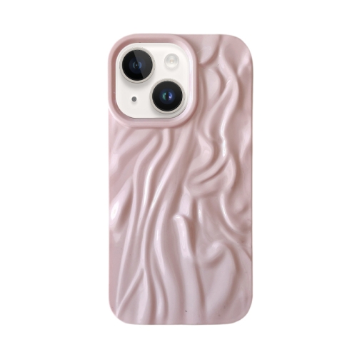 

For iPhone 14 Wrinkle Gradient Oily Feel TPU Phone Case(Pink)