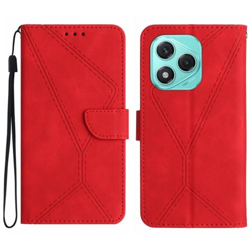 

For Honor 400 Lite Stitching Embossed Leather Phone Case(Red)
