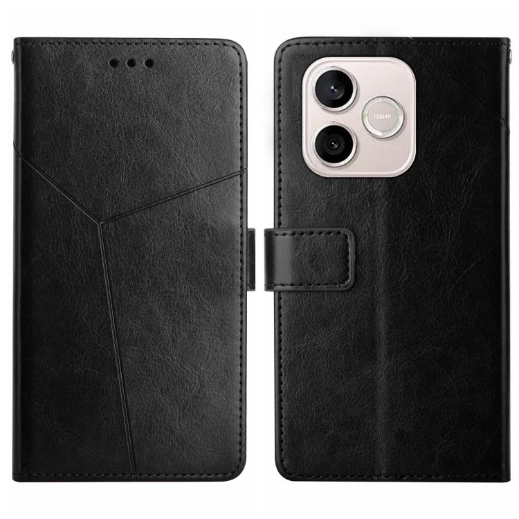 

For Honor 600 Lite Global Y-shaped Pattern Flip Leather Phone Case(Black)