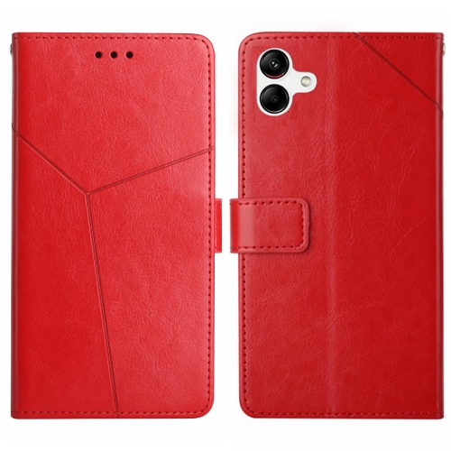 

For Samsung Galaxy A05 Y-shaped Pattern Flip Leather Phone Case(Red)