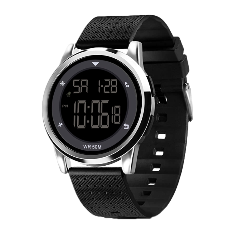 

SPOVAN S100 Men Outdoor Multifunctional Waterproof Electronic Watch(Silver)