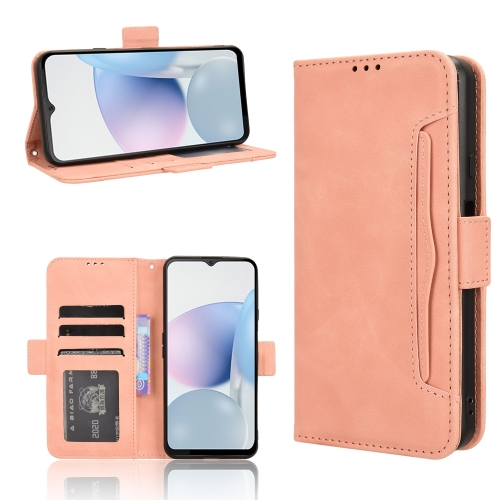 

For Cubot Note 50 Skin Feel Calf Texture Card Slots Leather Phone Case(Pink)