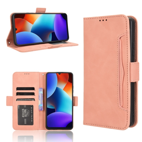 

For Blackview Color 8 / Oscal Modern 8 Skin Feel Calf Texture Card Slots Leather Phone Case(Pink)