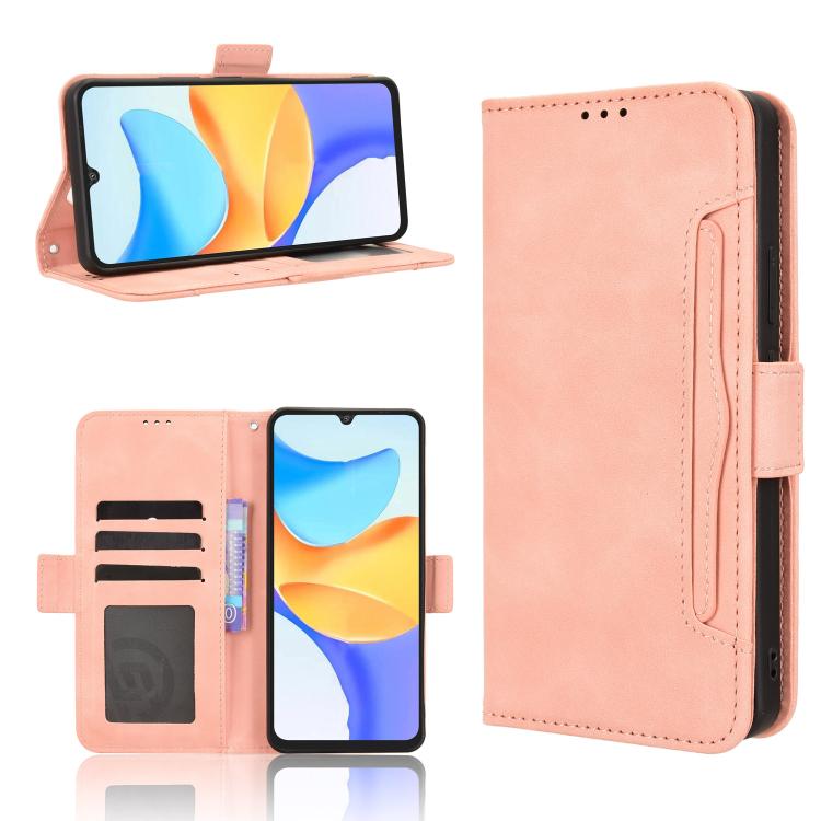

For Blackview SHARK 6 Skin Feel Calf Texture Card Slots Leather Phone Case(Pink)