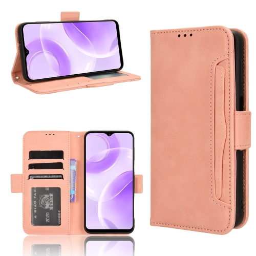 

For Ulefone Note 15 Skin Feel Calf Texture Card Slots Leather Phone Case(Pink)