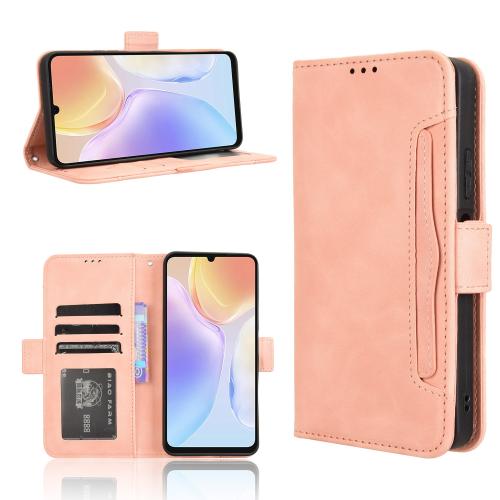 

For Ulefone Note 20 Pro Skin Feel Calf Texture Card Slots Leather Phone Case(Pink)